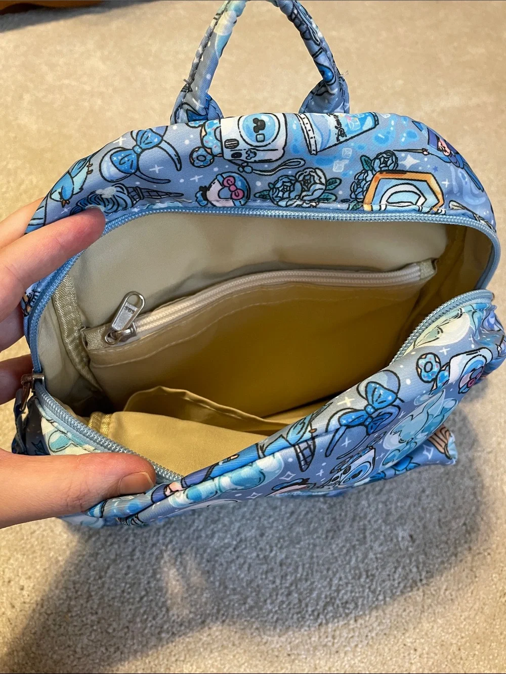 Disney Get it Creations Mini Backpack Park Blues Mickey Balloon Aurora
